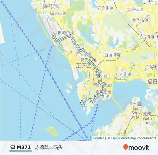 中国 深圳 深圳公交 m371路公交m371路的时间表 公交m371路通常在每天