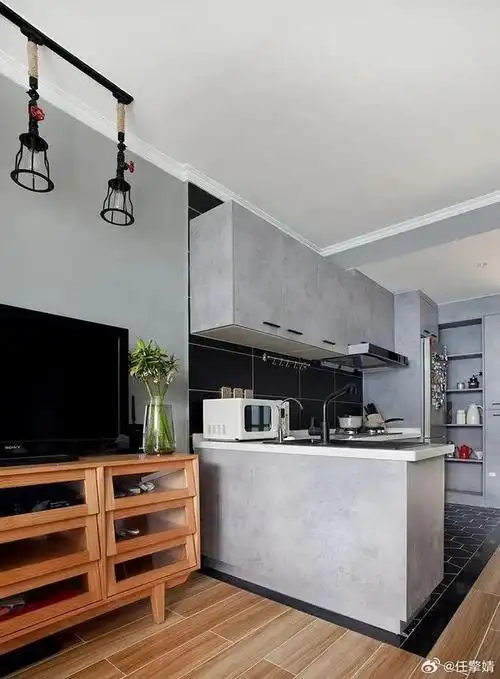 47平米小公寓一居改两居,玄关离卧室步线距离不大