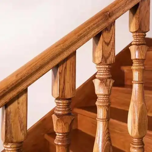 奇雅木业 楼梯扶手 实木楼梯扶手立柱 护栏定做