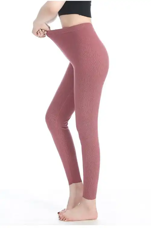 秋冬大码裤女士200斤胖mm加肥加大打底秋裤单件线裤酒红色xl建议90130