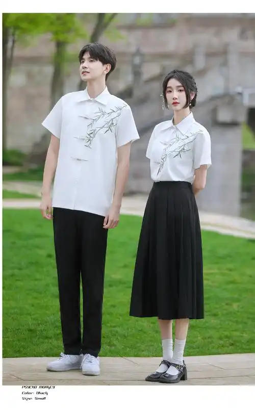 实拍新款情侣装学院风古风毕业照舞台服校服班服 - 17网