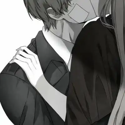 高清一对两张的动漫壁咚强吻情头图片,卡通头像图片