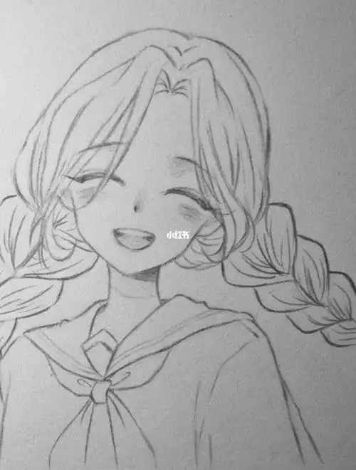 画法动漫女孩简笔画动漫长头发女孩简笔画教程2少女动漫人物怎么画简