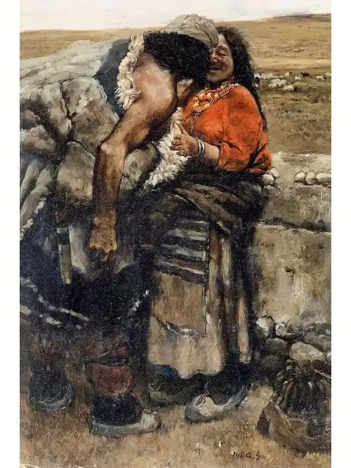 拍卖16亿的油画牧羊人