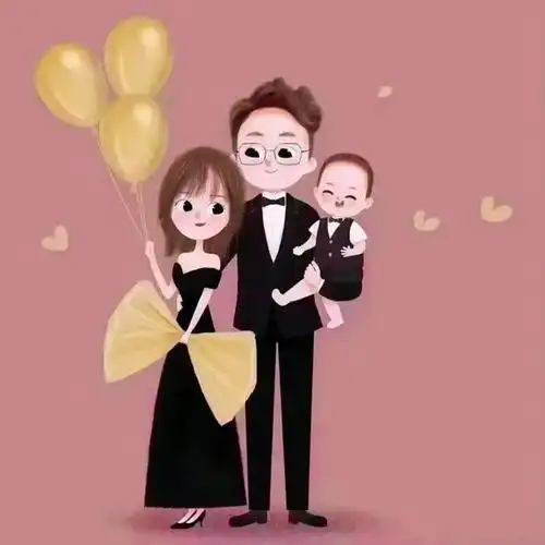 亲子头像,有时间陪孩子一起玩耍,定会幸福满满