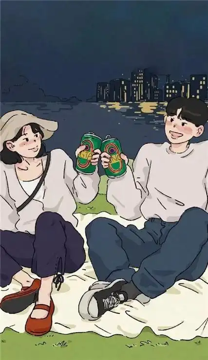 2021情侣同框插画壁纸精选合集 最稳定的关系就是没关系_7