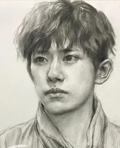 最爱的易烊千玺来了,各位素描大佬画笔下的易烊千玺肖像!