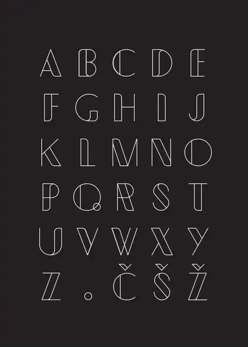 英文字体手绘设计手写26个字母