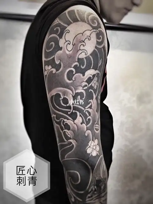 浪花纹身 浪花花臂