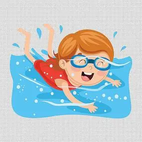卡通儿童游泳元素素材10张