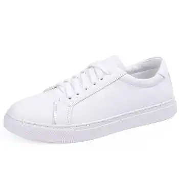 男女鞋夏季透气韩版潮流白色男士鞋子平底春秋新款白鞋板鞋男 白色 43