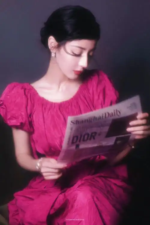 是最浪漫的玫红色9620231109上海artn dior展览 出发图#迪丽热巴