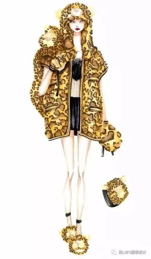 手绘服装效果图【上色】步骤讲解(成衣/效果图对照)