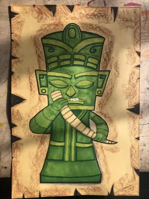 三星堆卡通画临摹