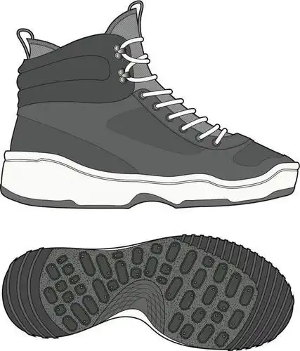2017-2018季度最新男装鞋子款式矢量图手稿时尚流行趋势设计素材