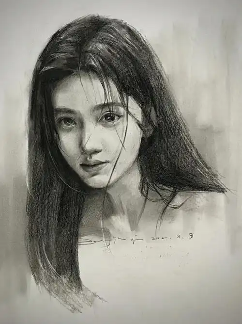 素描人像练习不知道能不能看出来画的谁