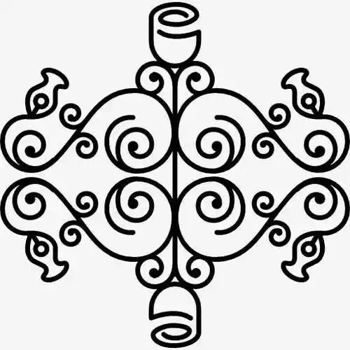 花的复杂设计的对称图标