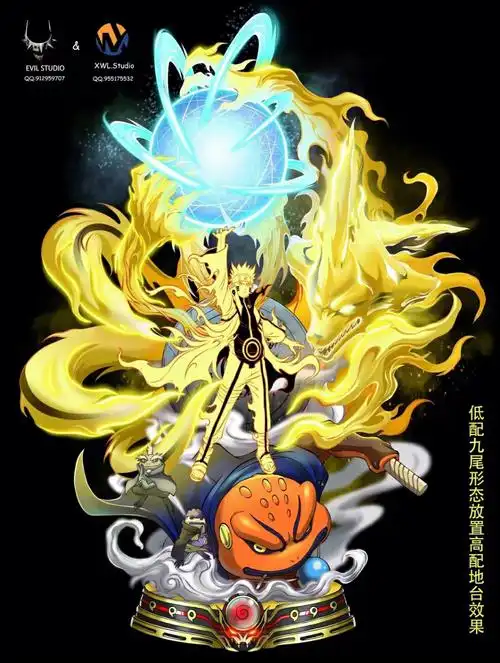 火影忍者系列第二弹---鸣人产品配置:低配版分别为 ①六道形态②仙人