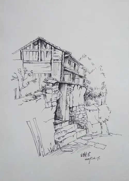 《走在路上》——古竞生钢笔风景速写集