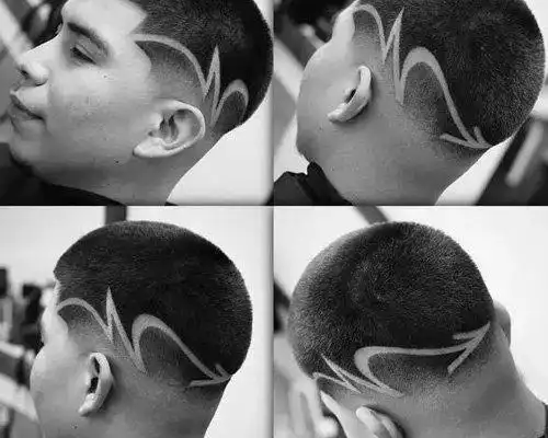 男生头发侧面刮图案发型释放你眼界的男生造型