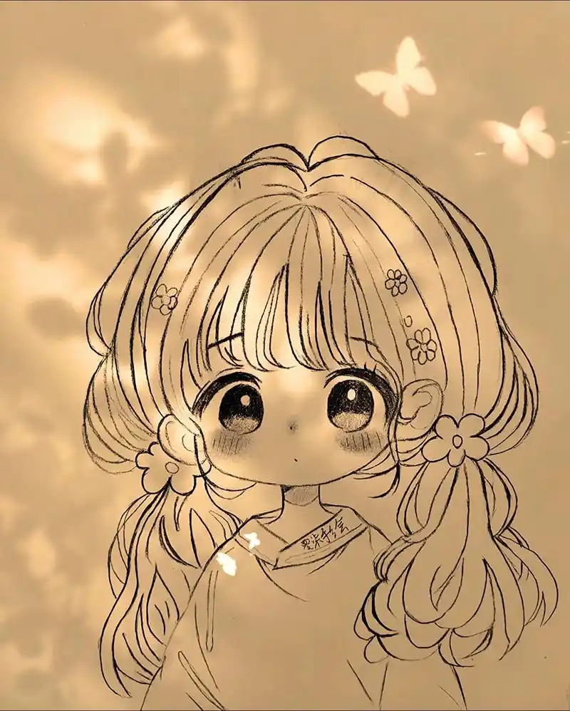 画画动漫人物手绘过程图.谁懂啊?真的好可爱呀😍#图文热点来 - 抖音