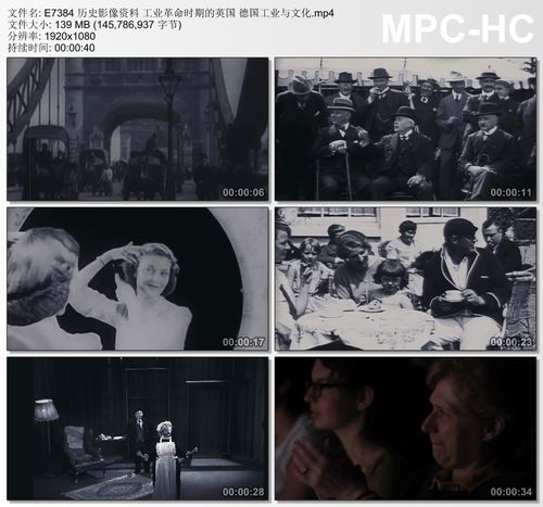 历史影像资料 工业革命时期的英国 德国工业与文化 实拍视频素材