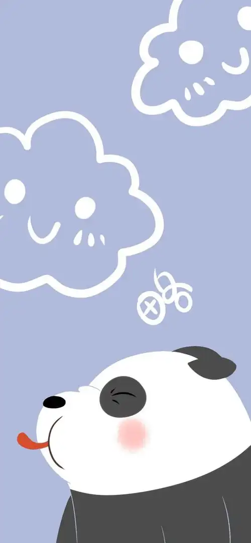 咱们裸熊呆萌卡通手绘插画,高清图片,手机锁屏桌面-壁纸族