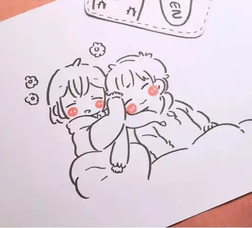 萌网红矢量卡通儿童画男生女生男女孩简笔画卡通简笔画小人情侣矢量图