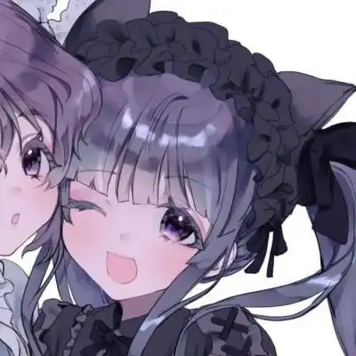 最火的闺蜜头像二次元两张图片