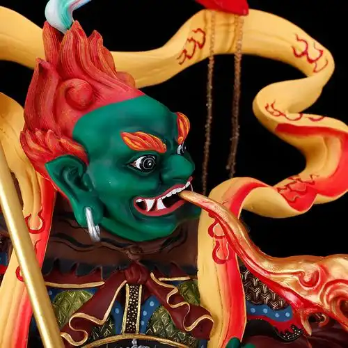 面然大士佛像爷鬼王普度普度精工古彩贴金树脂摆件