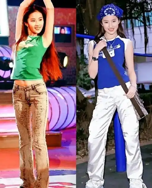 考古到刘亦菲早期穿搭时尚真是一个轮回676767