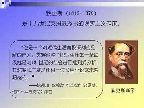 狄更斯及《双城记》ppt