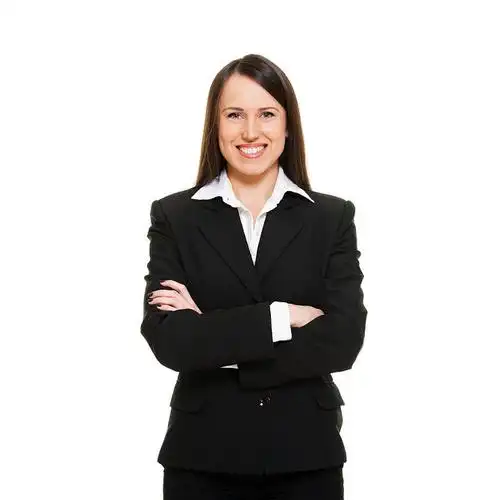 微笑,成功,职业女性,头像,隔绝,白色背景_高清图片_全景视觉