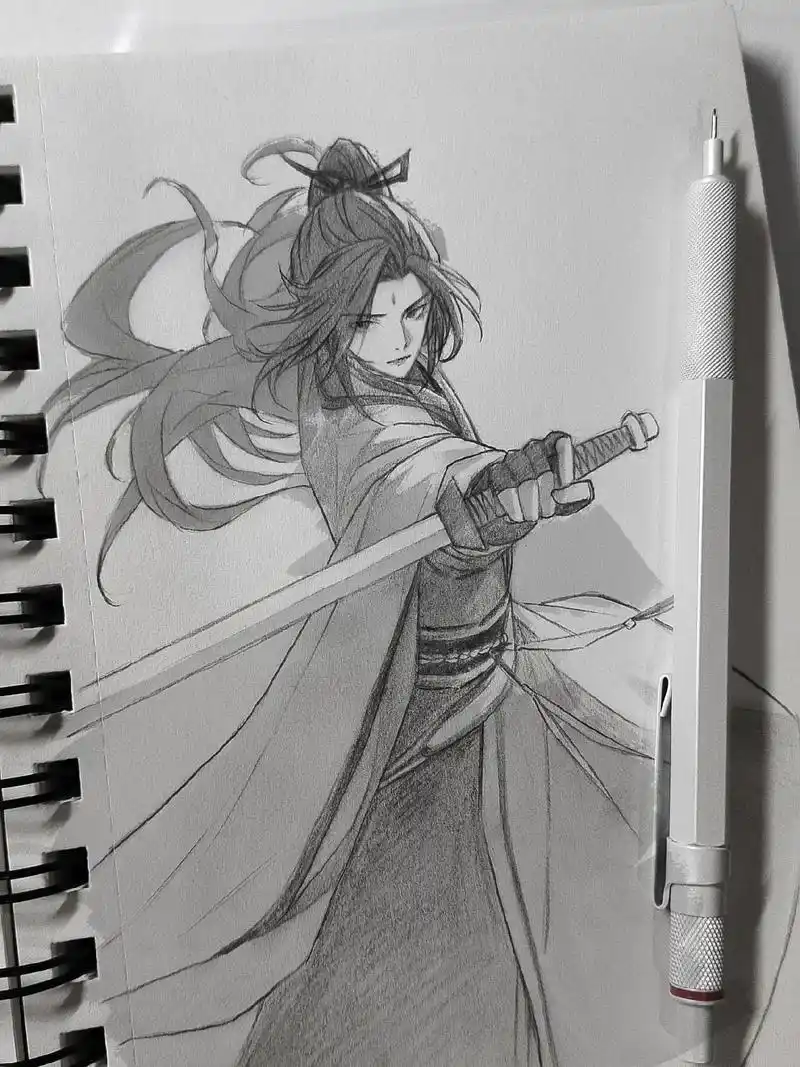 杀出重围. #铅笔画 #临摹 #剑客 - 抖音