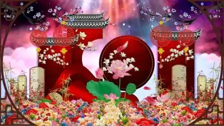 f3214_俏花旦戏曲古典舞台背景