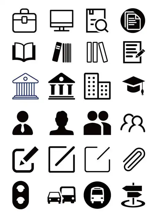 办公图标设计元素素材免费下载(图片编号:8766980)-六图网