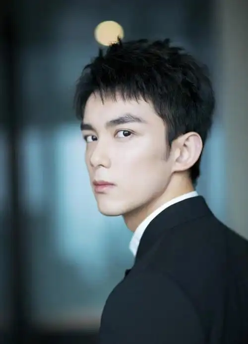 吴磊的发型,不需要什么烫,直接凹造型就行,越是剪裁简约越是显帅气一