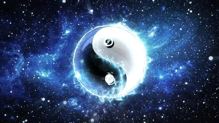 梦幻大气宇宙星空背景粒子特效太极八卦图旋转动画ae模板