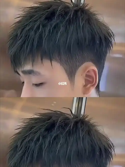 摩根烫碎盖烫发男士百搭风简约微分碎盖