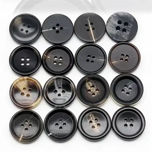 纽扣扣子风衣纽扣女树脂黑色钮扣高端男西装衣服大衣扣子配件大全