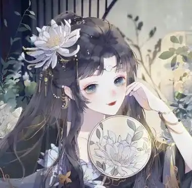 分享一组唯美头像古风美人拿扇图