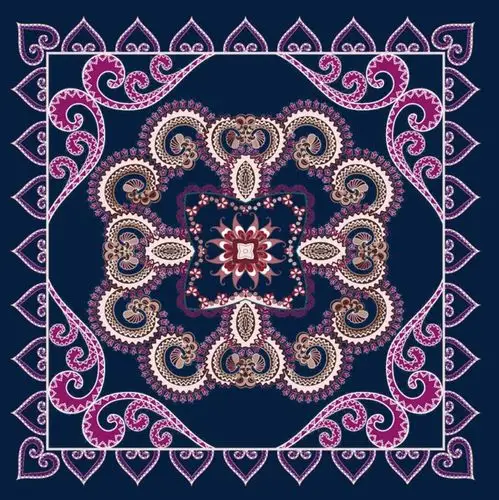 紫色瑶族民族图案