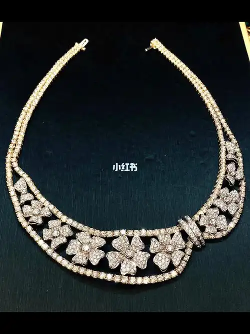 古董豪物18k金钻石项链豪华