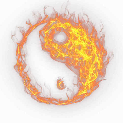 高清火焰太极图案图片