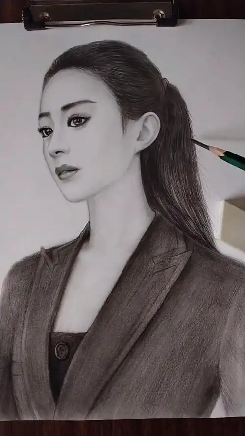 手绘明星肖像画【赵丽颖】