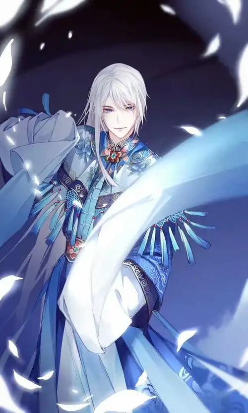 20张白发古风美男图集,满头银发真的好迷人