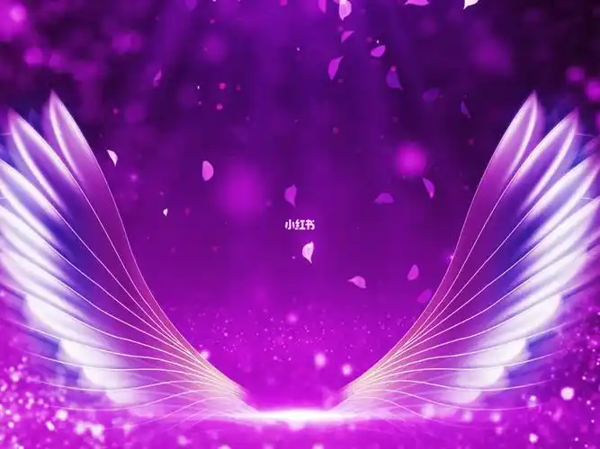 梦幻紫色天使翅膀背景视频朗诵歌舞表演