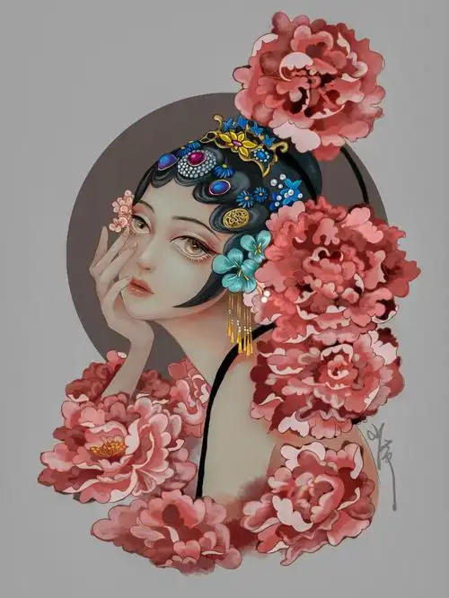 插画  #画画  #我的绘画日常  #画画打卡  #国风  #手绘  #戏曲  我