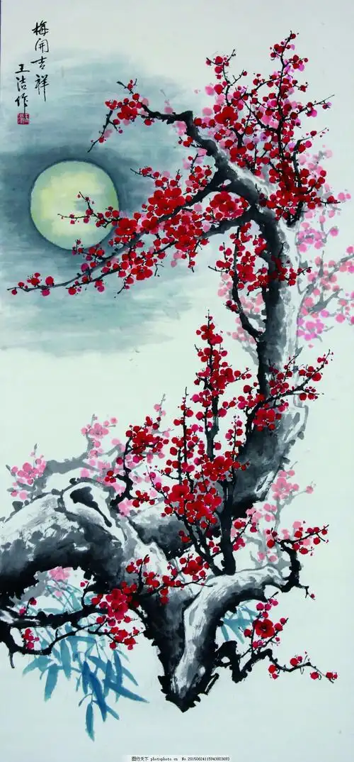 共赏国画四君子之梅花