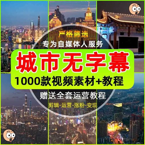 抖音无声无字幕城市风景短视频素材夜景车流行人情感治愈三分屏